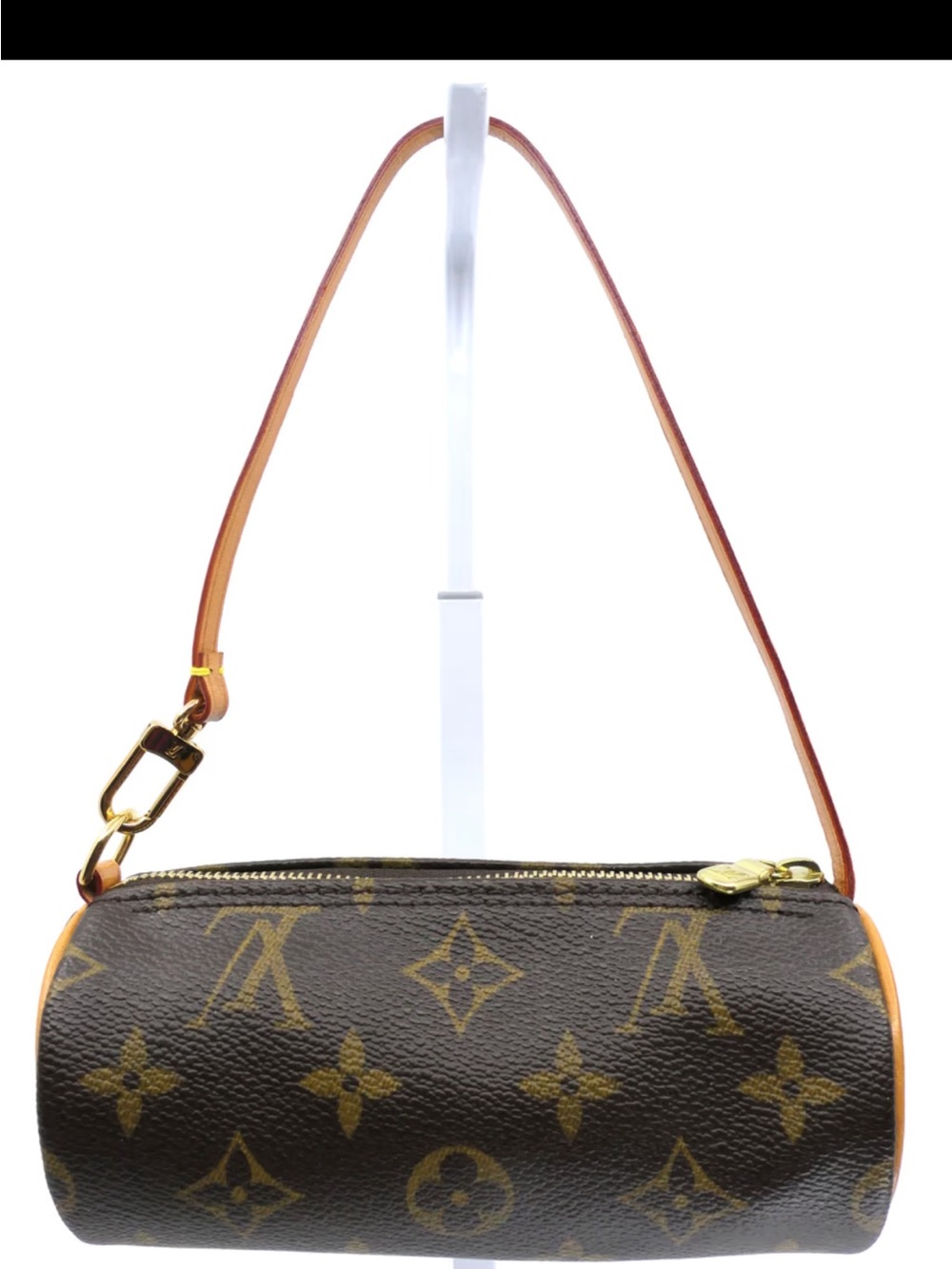 Louis Vuitton Brown Monogram Mini Barrel Shoulder Bag with Tan Strap